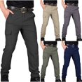 thumbnail image 1 of DDAPJ pyju Men's Hiking Cargo Pants Lightweight Outdoor Athletic Climbing Fishing Pants Ripstop Pants Big and Tall Work Trousers with Multi Pockets Khaki XXXXL, 1 of 5