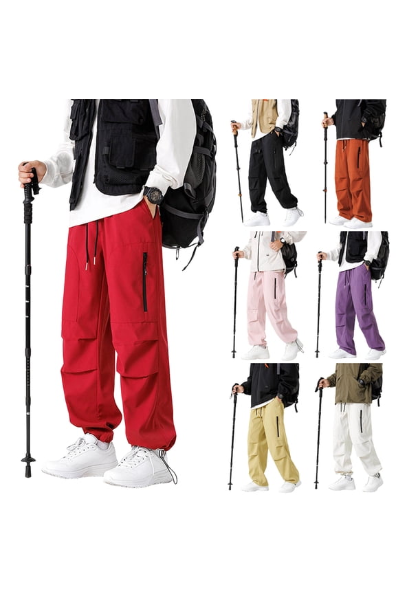 Men's Hiking Pants Quick Dry Water Resistant Lightweight for Outdoor Fishing Travel with Multi Pockets Purple XL