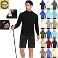 thumbnail image 1 of DDAPJ pyju Men's Hooded Sun Shirts with Mask Fishing Shirts for Men Long Sleeve UPF 50 Rash Guards Cooling Hoodies Hiking Shirts Brown XL, 1 of 8