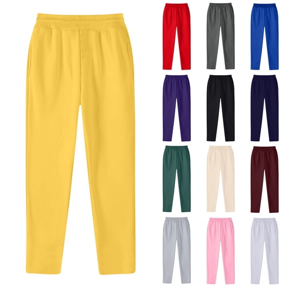 DDAPJ pyju Men's Lightweight Sweatpants, Open Bottom Sweat Pants for Men, Straight Leg Gym Lounge Athletic Pants with Pockets White XXL