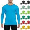 thumbnail image 1 of DDAPJ pyju Men's Long Sleeve Compression Shirts Quick Dry Lightweight Stretch Gym Athletic Workout Shirt Solid Base Layer Tops on Sale Red XL, 1 of 7