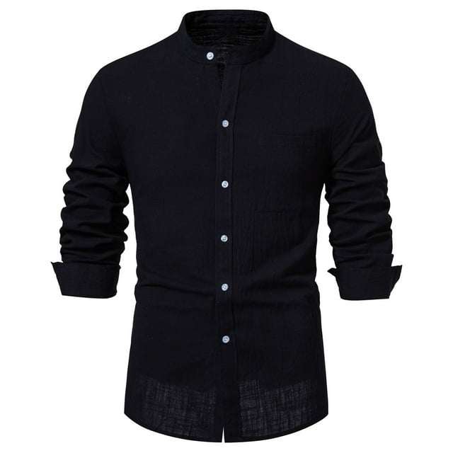 DDAPJ pyju Men's Long Sleeve Dress Shirts 2023 Clearance,Solid Color