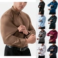 thumbnail image 1 of DDAPJ pyju Men’s Muscle Fit Dress Shirts Business Casual Button Down Shirt Wrinkle Free Long Sleeve Office Work Shirts White M, 1 of 8