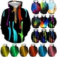 thumbnail image 1 of DDAPJ pyju Men's Novelty Print Hoodie Stylish Graphic Sweatshirt for Men Big and Tall Kangaroo Pocket Hoodies Lightweight Drawstring Pullover Tops Blue XXL, 1 of 4