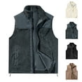 thumbnail image 1 of DDAPJ pyju Men's Outerwear Vests Lightweight Sleeveless Zip Up Jacket Winter Warm Outdoor Golf Vests with Pockets Dark Gray XL, 1 of 9