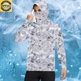 thumbnail image 1 of DDAPJ pyju Men's Performance Fishing Hoodie Shirt UPF 50+ Sun Protection Long Sleeve Hooded Shirts with Face Mask Gray XL, 1 of 6