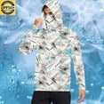 thumbnail image 1 of DDAPJ pyju Men's Performance Fishing Hoodie Shirt UPF 50+ Sun Protection Long Sleeve Hooded Shirts with Face Mask Light Gray XL, 1 of 6