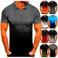thumbnail image 1 of DDAPJ pyju Men's Quarter Zip Polos Shirt Slim Fit Short Sleeve Collared T Shirt Fashion Casual Golf Shirts Limited Time Sales Red M, 1 of 3