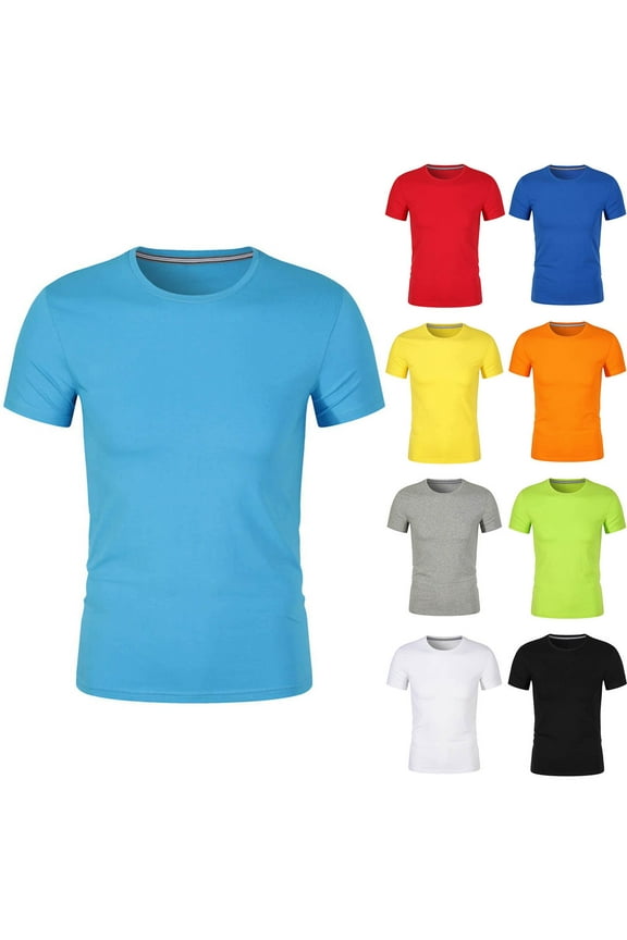 Men's Short Sleeve UPF 50+ T-Shirt Quick Dry Rash Guard Athletic Running Swim Top Tee Performance Water Shirts Black M