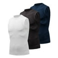 thumbnail image 1 of DDAPJ pyju Men's Sleeveless Workout Shirts Quick Dry Running Compression Cutoff T-Shirts Athletic Training Tank Top White XXL, 1 of 4