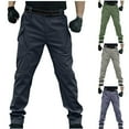 thumbnail image 1 of DDAPJ pyju Men's Slim Fit Stretch Cargo Pants Ripstop Tactical Pants Military Tactical Pants Lightweight Outdoor Hiking Work Pants with Multi Pockets Khaki S, 1 of 8