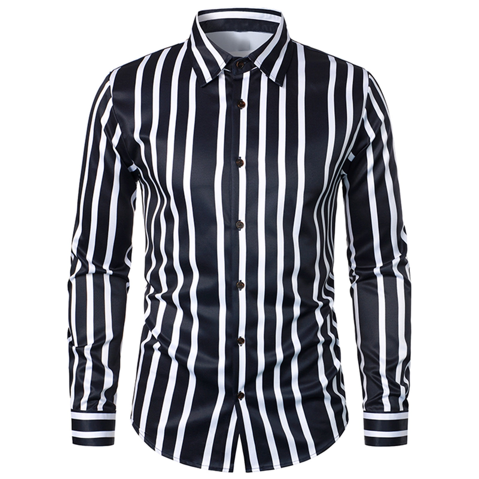 DDAPJ pyju Men's Striped Button Down Shirts 2023 Clearance,Slim Fit