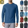 thumbnail image 1 of DDAPJ pyju Men's Sun Protection Shirts UPF 50+ Long Sleeve Rash Guard Fishing Running Shirt Quick Dry Lightweight Solid Basic Tees Blue M, 1 of 7