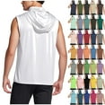 thumbnail image 1 of DDAPJ pyju Men's UPF 50+ Sun Protection Shirt with Mask Sleeveless Hooded Tank Top Cooling Hiking Fishing Performance Shirts Rebajas del día Dark Brown XL, 1 of 9