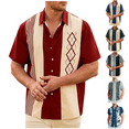 thumbnail image 1 of DDAPJ pyju Men's Vintage Bowling Shirt Short Sleeve Button Down Hawaiian Shirts Tropical Summer Beach Casual Shirts Sales of Today Prime Light Blue M, 1 of 6
