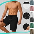 thumbnail image 1 of DDAPJ pyju Men's Workout Running Shorts Quick Dry Mesh Lined Gym Shorts Quick Dry Athletic Tennis Training Shorts with Pockets Pink XXXL, 1 of 8