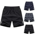 thumbnail image 1 of DDAPJ pyju Mens Athletic Shorts Elastic Waist Drawstring Running Shorts Lightweight Gym Workout Shorts Outdoor Casual Sport Shorts with Zipper Pockets Prime Black XXL, 1 of 7