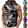 thumbnail image 1 of DDAPJ pyju Mens Camo Hoodies for Summer Outdoor Tops Casual Pullover Hoodie Fitted Muscle Shirts Athletic Shirt Stretchy Tank Purple S, 1 of 8
