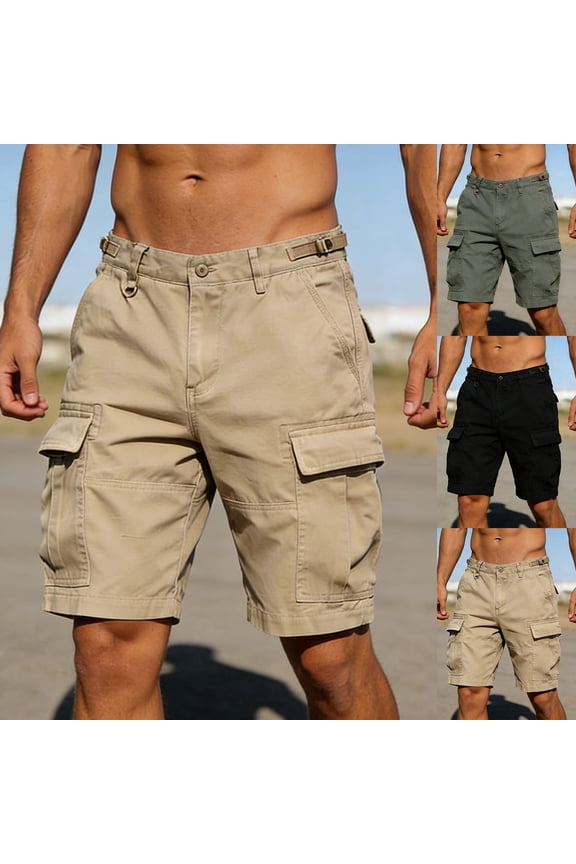 Mens Cargo Hiking Shorts Lightweight Ripstop Work Shorts Outdoor Camping Fishing Travel Shorts with Multi Pockets Green 28