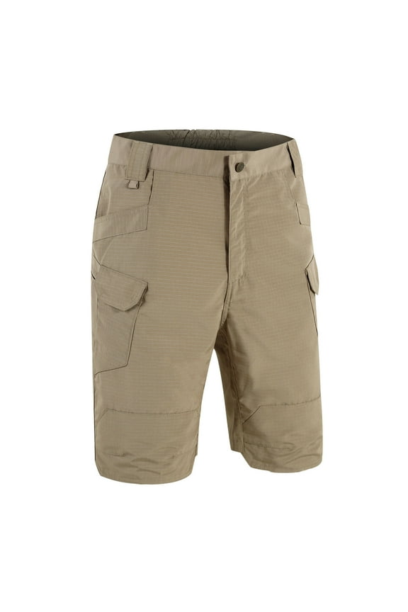 Mens Cargo Shorts Lightweight Multi-Pocket Tactical Shorts Outdoor Hiking Work Shorts Fishing Mountain Bike Shorts Clearance Sale of Today Khaki L