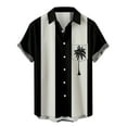 thumbnail image 1 of DDAPJ pyju Mens Casual Button Down Shirts Tropical Palm Tree Printed Short Sleeve Hawaiian Shirt 2024 Summer Loose Beach Tops Lightning Deals of Today White M, 1 of 4