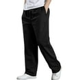 thumbnail image 1 of DDAPJ pyju Mens Cotton Cargo Pants Clearance Sales, Solid Straight Leg Casual Work Trousers Elastic Waist Running Athletic Pants Outdoor Lightweight Tactical Pants with Multi Pockets Black 5XL, 1 of 5