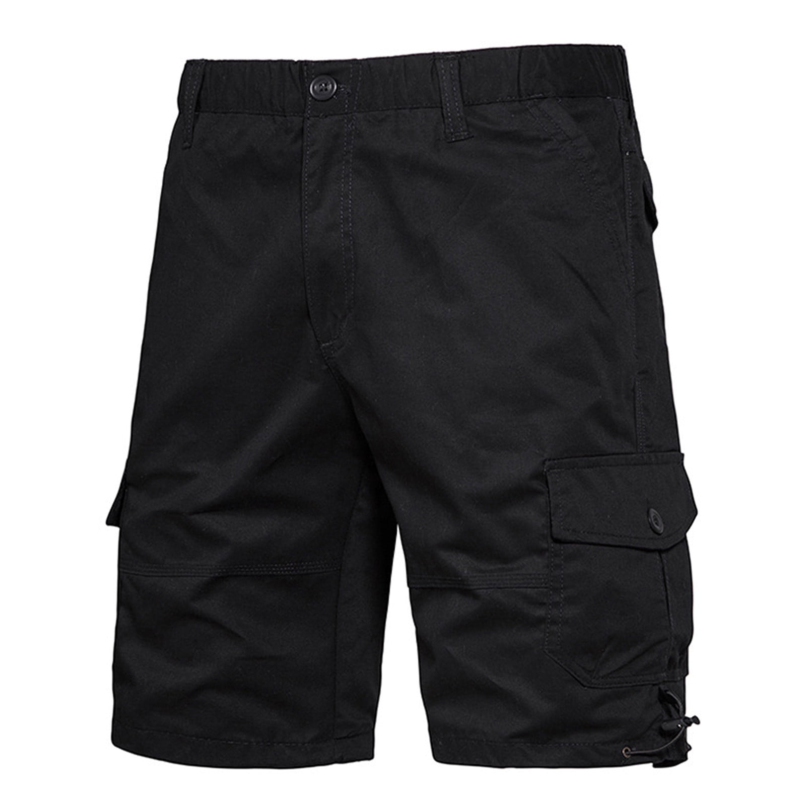DDAPJ pyju Mens Cotton Cargo Shorts Elastic Waist Casual Work Shorts