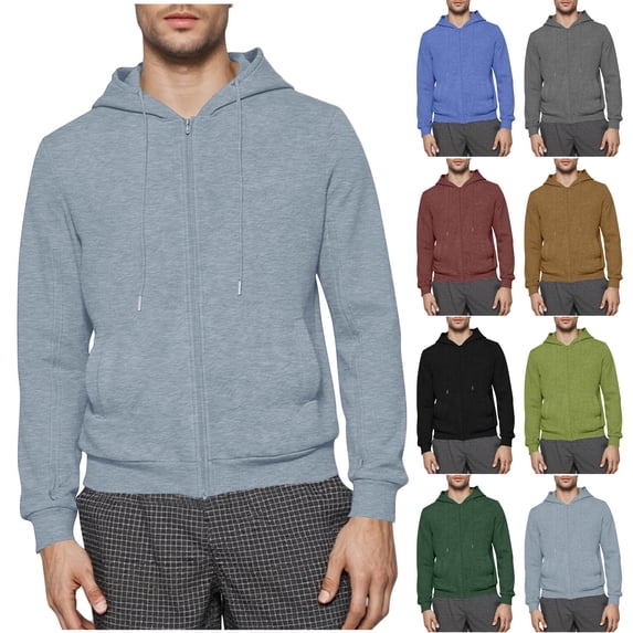 DDAPJ pyju Mens Dialysis Sweatshirts Full Zip Lightweight Hemodialysis Jacket Warm Hoodie Sweatshirt with Arm Zipper Light Blue S