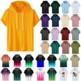 thumbnail image 1 of DDAPJ pyju Mens Fashion Athletic Hoodies Solid Basic Hooded T-shirts Lightweight Drawstring Pullover Hoodie Purple L, 1 of 5