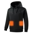 thumbnail image 1 of DDAPJ pyju Mens Heated Hoodie USB Electric Heated Sweatshirt Winter Warm Pullover Hoodies 5 Heating Zones without Battery Included Black M, 1 of 6