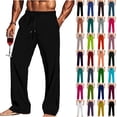 thumbnail image 1 of DDAPJ pyju Mens Lounge Pants with Pockets Baggy Comfy Sleep Pajamas Pj Pants for Men Pjs Bottoms Casual Sleepwear Red XXL, 1 of 7