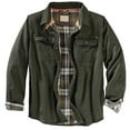 thumbnail image 1 of DDAPJ pyju Mens Plaid Lined Shirt Jacket Vintage Cargo Jacket Big and Tall Military Lapel Jacket Western Work Shirt Jackets with Pockets Green XL, 1 of 2