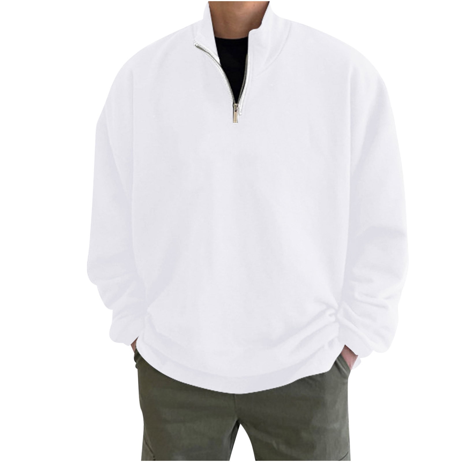 DDAPJ pyju Mens Quarter Zip Pullover Sweatshirt Clearance Sales,Big and ...