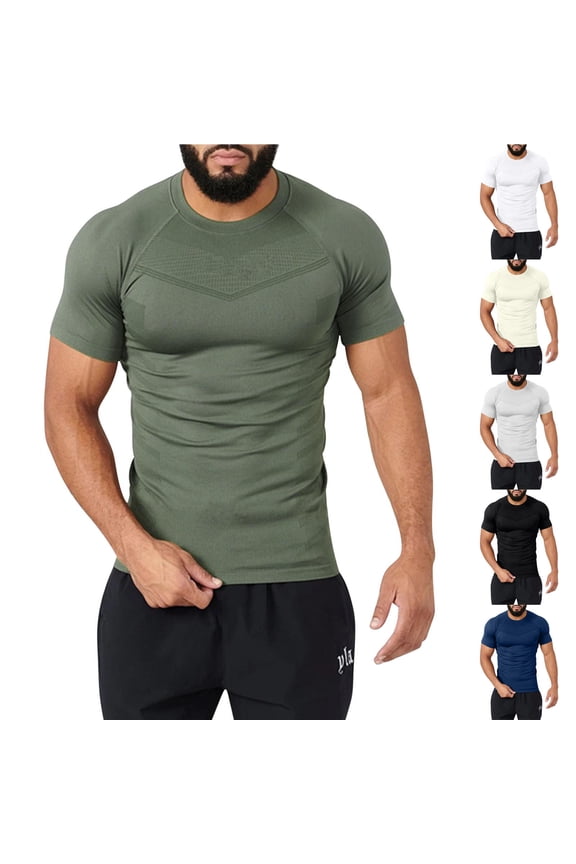 Mens Raglan Workout Tee Stretch Gym Muscle T-shirts Short Sleeve Bodybuilding Athletic Undershirts Liquidación Prime Today Black M