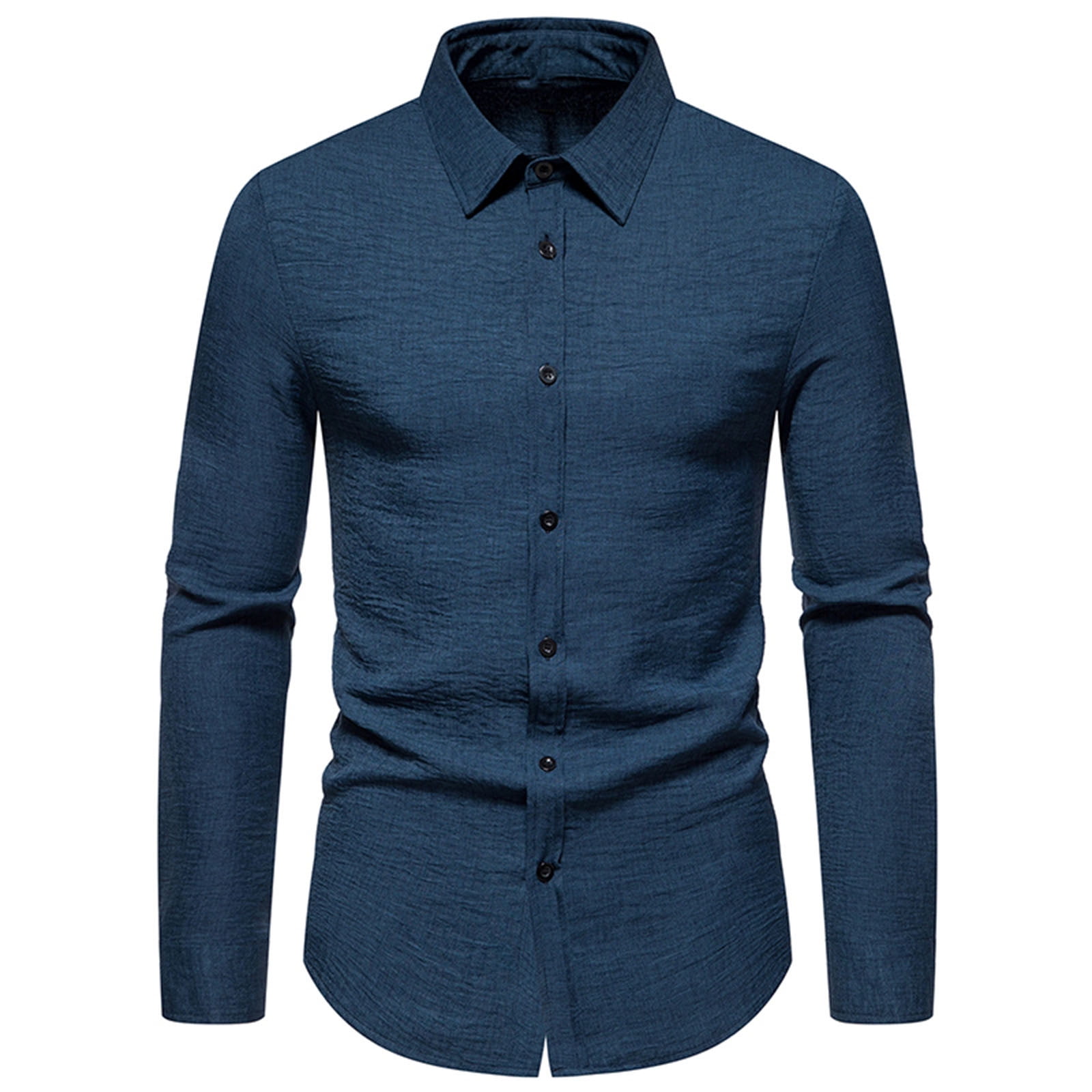DDAPJ pyju Mens Regular Fit Dress Shirt,-free Long Sleeve Oxford ...