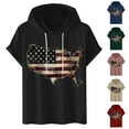 thumbnail image 1 of DDAPJ pyju Mens Short Sleeve Hoodie Stars and Stripes Graphic T-Shirt 4th of July Patriotic Hoodies Independence Day Tops Green XXL, 1 of 8