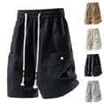 thumbnail image 1 of DDAPJ pyju Mens Summer Cargo Shorts Drawstring Casual Knee Length Shorts Elastic Waist Hiking Work Short Pants with Multi Pockets Gray M, 1 of 7