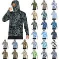 thumbnail image 1 of DDAPJ pyju Mens UPF 50+ Hoodie Shirts Long Sleeve Rash Guard Sun Protection Fishing Shirts Lightweight Quick Dry Hoodies with Face Mask Multicolor M, 1 of 7