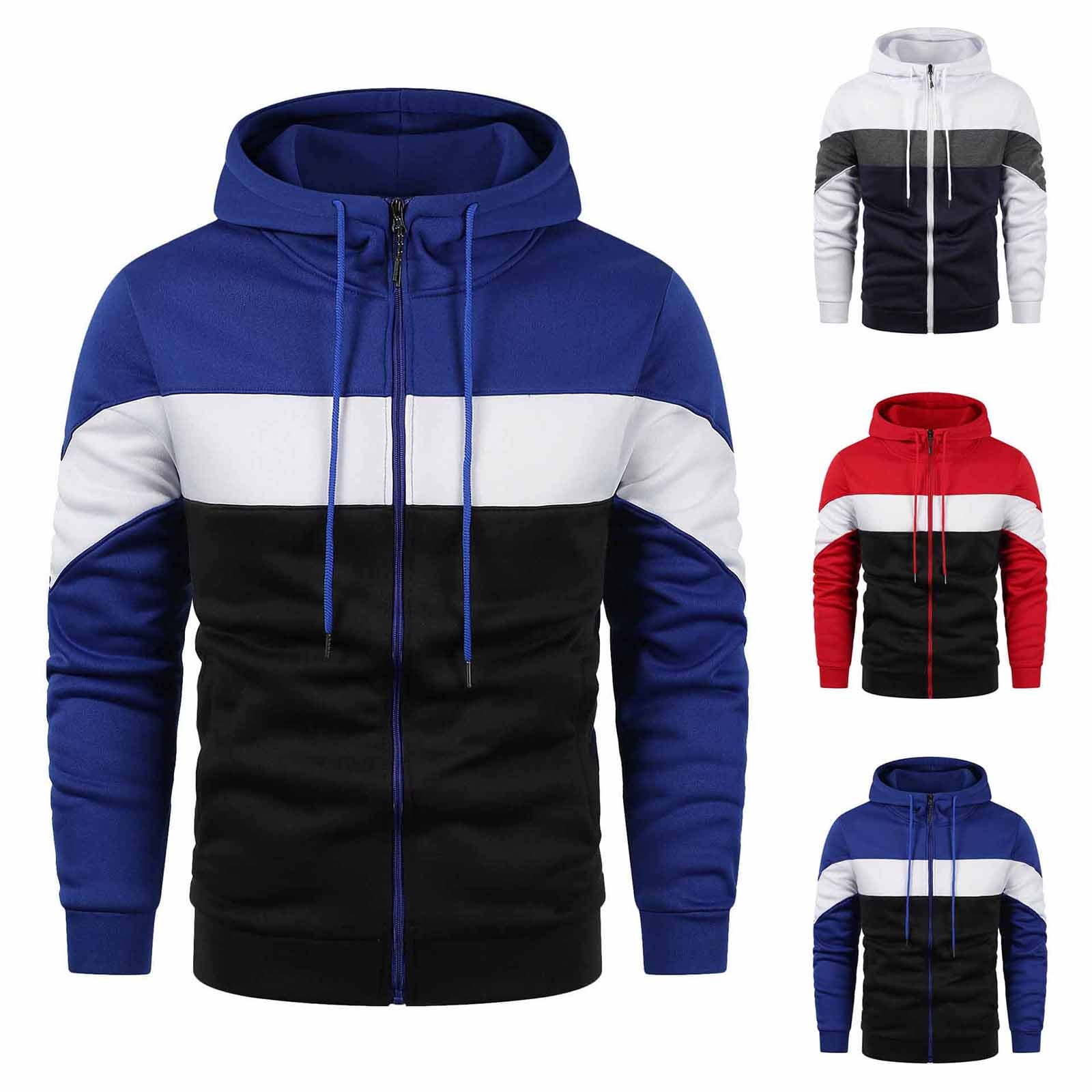 Yellow White Polka Dot Men's Zip Up Hoodie