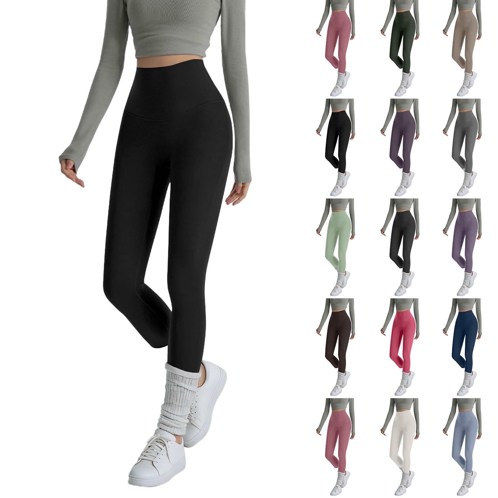 DDAPJ pyju No Front Seam Workout Leggings for Women Tummy Control Butt ...