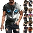 thumbnail image 1 of DDAPJ pyju Novelty Graphic Tees for Men Funny Cat Printed T-Shirt Stylish Casual Summer Short Sleeve Tops Rebajas Hoy Liquidación Orange XXXXL, 1 of 6