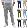 thumbnail image 1 of DDAPJ pyju Open Bottom Sweatpants for Men Cotton Casual Athletic Pants Lightweight Drawstring Pull On Pants with Pockets Sky Blue XXXL, 1 of 8