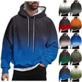 thumbnail image 1 of DDAPJ pyju Oversized Graphic Hoodies for Men Gradient Color Hooded Sweatshirt Loose Casual Drawstring Pullover Tops with Kangaroo Pocket Blue XL, 1 of 7