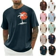 DDAPJ pyju Oversized Tshirts for Men Big and Tall Vintage Palm Tree