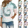 thumbnail image 1 of DDAPJ pyju Oversized Tie Dye Hoodie for Women ,Teen Girls Y2K Fall Fashion Hoodies Plus Size Loose Casual Hooded Sweatshirt with Kangaroo Pocket - 5XL, 1 of 5
