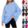 thumbnail image 1 of DDAPJ pyju Plus Size Hoodies for Women Teen Girls Drop Shoulder Pullover Sweatshirt Oversized Y2K Casual Street Hoodie, 1 of 8