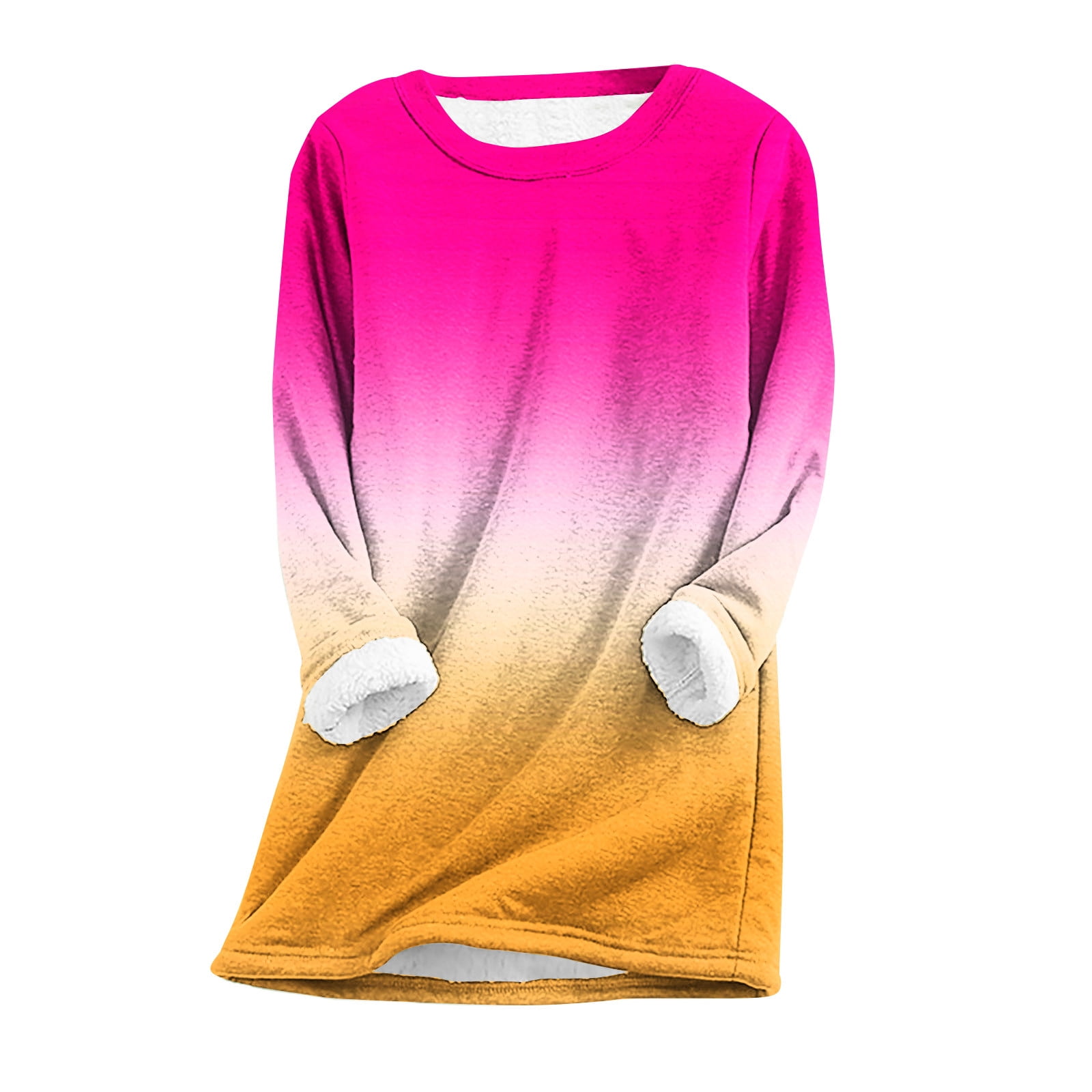 Dyegold Fleece Sweatshirt Women Sherpa Lined Game Day Sweatshirt Football  Thick Casual Warm Undershirt Graphic Teen Girls Loungewear Winter Fluffy  Pullover Ladies Thermal Clearance Shirts 