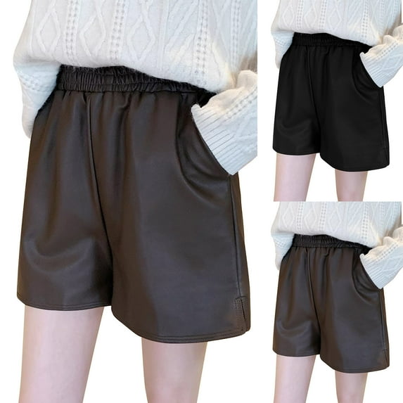 DDAPJ pyju Plus Size Shorts for Women Elastic High Waisted Jean Shorts Vintage Denim Shorts with Pockets Coffee XL