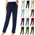 thumbnail image 1 of DDAPJ pyju Plus Size Straight Leg Sweatpants for Women, Elastic High Waist Jogger Pants Solid Color Casual Track Pants with Pockets S - 5XL Brown 4XL, 1 of 6