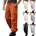 thumbnail image 1 of DDAPJ pyju Quick Dry Hiking Pants for Men Stretch Nylon Cargo Pants Lightweight Drawstring Travel Work Pants with Multi Pockets Purple XXL, 1 of 9